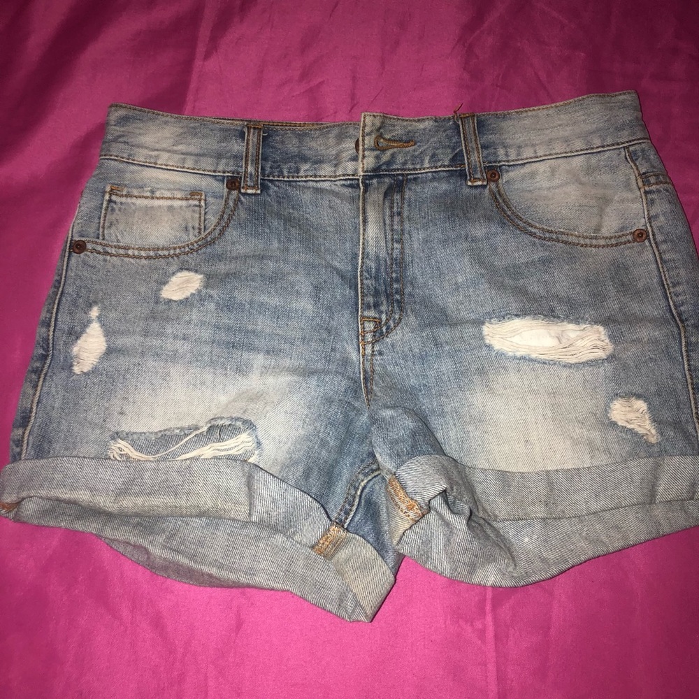 Denim Distressed Shorts